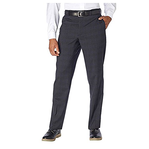Kirkland Signature Men’s Wool Flat Front Dress Pant (Charcoal, 42W x 30L)
