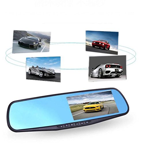 Click Here to See More Images Rucan Full HD 1080P 2.8 Video Recorder Dash Cam Rearview Mirror Car Camera DVR