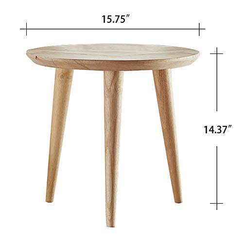 Small Round Coffee Tables Wooden End Table Nesting Tables Modern Side Table Beside Tables Living Room Furniture Sets (?15.75X14.37inch)