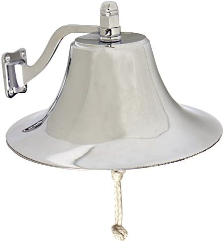 West Marine 8" Solid Brass Ships Bell (Chrome Plated)