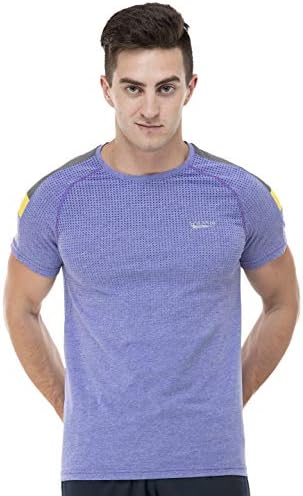 Sprandi Men's Summer Slim Fit Plain Dyed Cotton Polyester Casual Lightweight Half Sleeves Round NeckT-Shirt