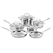 Cuisinart TPS-10 10 Piece Tri-ply Stainless Steel Cookware Set, PC, Silver primary