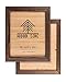 Rustic Wooden Picture Frames 8x10 - Brown Wenge - Set of 2-100% Natural Eco Solid Wood and High Definition Real Glass for Wall Hanging and Tabletop Photo Frame