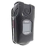 Kyocera Duraxv XV Lte Case E4610 Phone Leather Fitted With Rotating Belt Clip Black