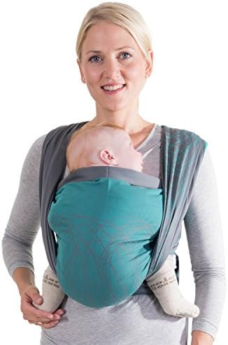 Hoppediz Woven Baby Sling (540 x 70 cm, New York Petrol)