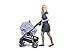 Kiddo Care Car Seat Cover I Canopy I stroller cover I Shopping Cart Cover I High Chair Cover I Multipurpose Canopy (Blue and White Stripes)