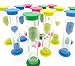 Dazzling Toys Hourglass Sand Timer 12 Assorted Colors Mini Plastic Sand Timer Clock Toy 3 Inch Kids Multi Colored Sand Timer Toy Party Favor