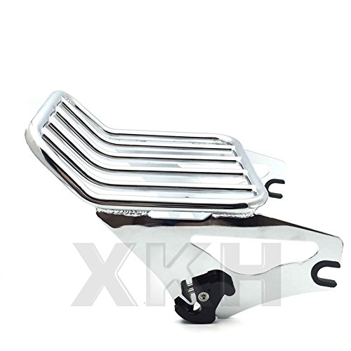 HK MOTO- Motorcycle Chrome H-D Detachables Two-Up Luggage Rack For 09-later Touring models (i.e Road King FLHR/ Road Glide FLTRX)