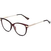 Foster Grant Sofia Vergara x Women's Liliana Blue Light Multi Focus Reading Glasses CATEYE, Wine, 51 mm + 2
