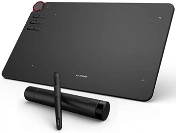 Xp Pen Deco 03 10 6 Tableta Grafica Dibujo 2 4g Inalambrica Tableta Digital Lapiz Pasivo De 8192 Niveles A La Presion Con 6 Teclas De Atajo Y Un Dial Rojo Multifuncional Negro Amazon Es Electronica