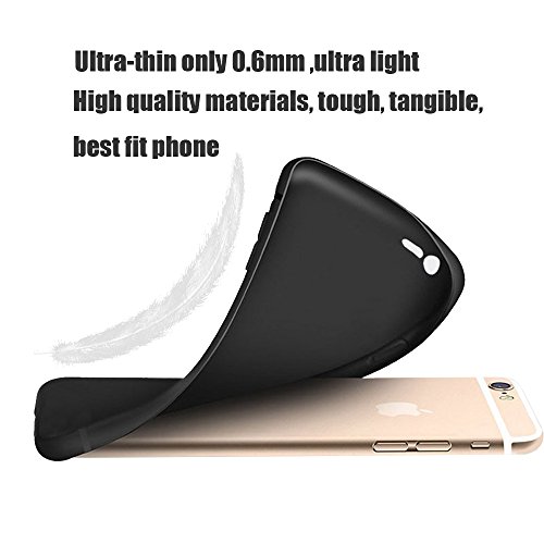 CaseHQ iPhone 7 plus (5.5") Case, iPhone 8 plus (5.5") Case,[Ultra-Thin] & [Soft touch] Premium Matte TPU rubber Protect Cover for iPhone 7/8 plus (5.5 inch) (Black) - Thumbnail 2