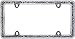 Cruiser Accessories 18513 'Snow Leopard' Bling License Plate Frame, Chrome/Clear