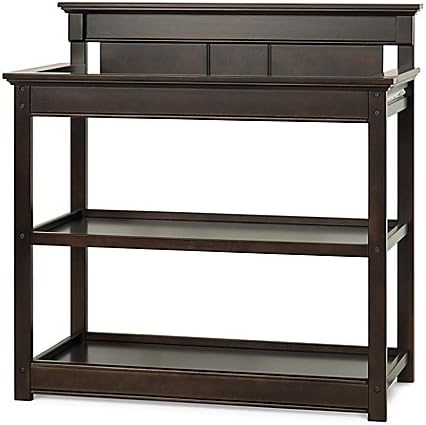 Child Craft Ellicott 2-Shelf Dressing Table in Rich Java,Non-toxic finish