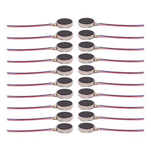 DAGIJIRD 10-Pack DC Micro Vibration Motors – 3V Brushless Flat Button Coin Motors, 10mm X 3mm For DIY Projects & Repairs