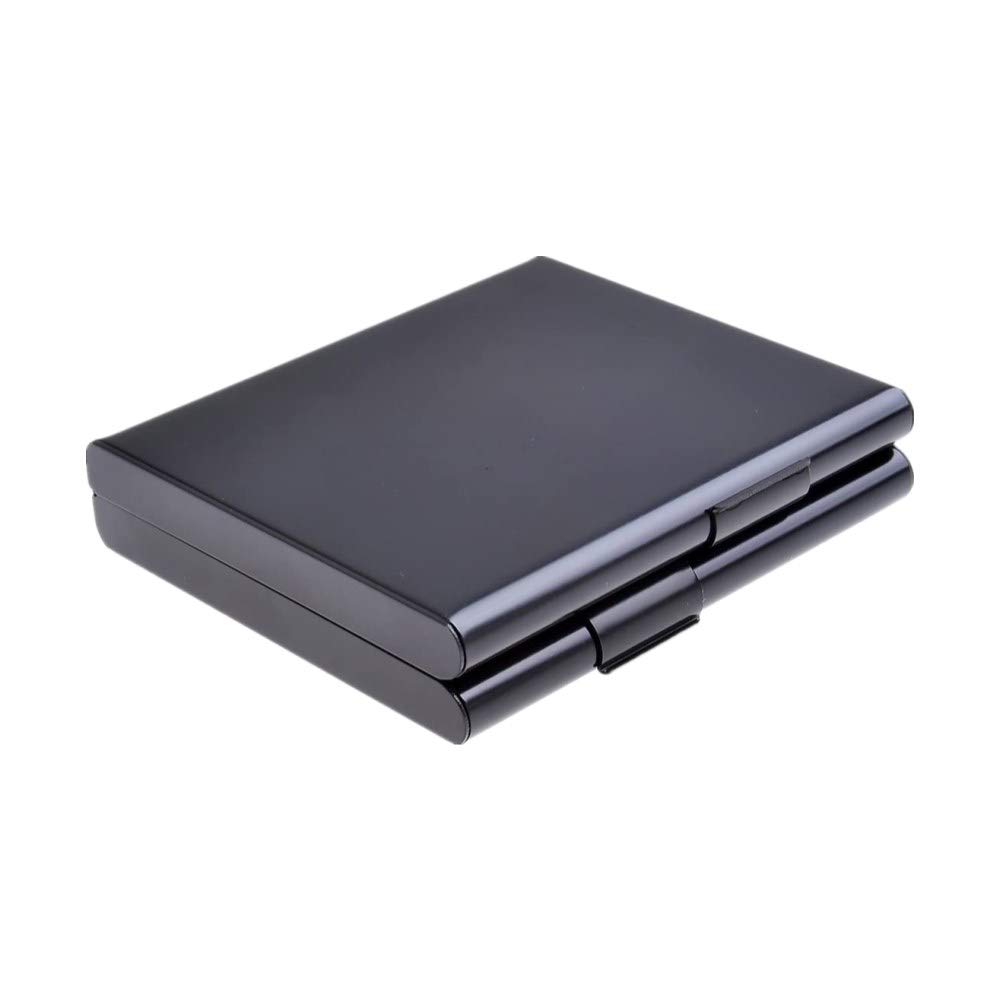 Voarge Aluminium Cigarette Case, Holds 20 Regular Cigarettes, Elegant Design, Flip Closure, Black