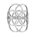 Classic Big Seed of Life Ring Sterling Silver 925
