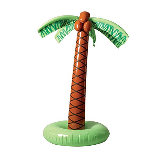 happy deals Inflatable Luau Palm Trees (Set of 2), One Large/68/One Small/27