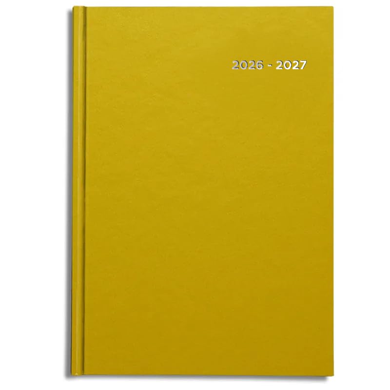 Academic Diary 2026-2027 A4 Page a Day by Pirongs | Mid year Diary 2026-2027 | A4 Diary, Hardback/Casebound Quality - Yellow