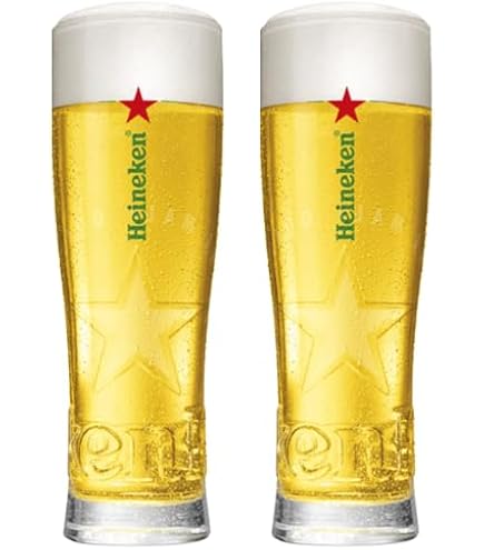 Amazon.com | Heineken Signature Beer Glasses - Set of 2: Beer Glasses
