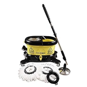 Draagbare keukenvloerreinigingswasser – Heavy Duty Microfiber Turbo Spin Mop & Bucket Set – 360 Dual Roterende Wringer…