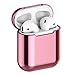 JuQBanke Compatible for AirPod Case,Airpod Skin,Airpod Accessories Shockproof Protective case Cover Silicone Skin for Apple AirPods Charging Case,Rose Gold