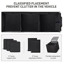 HIRALIY 4 in 1 Car Trunk Storage Organizer, Multi