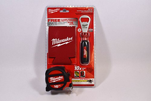 Milwaukee 48-22-5116p Tape Measure Pack With 2 Can Coolers And Bottle Opener
