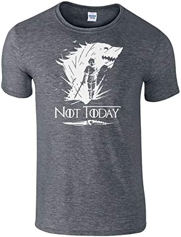 Prime Clothing Arya Stark Not Today T-Shirt Game Of Thrones Inspired Shirt Adults Super Soft 100% Cotton T-Shirts (L)