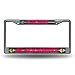 Rico Industries NHL Bling Chrome License Plate Frame with Glitter Accent, Chicago Blackhawks,Team Color,6 x 12.25-inches