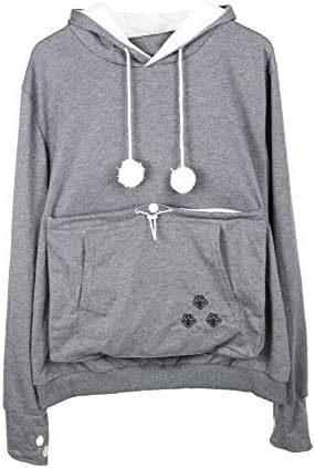 Pet Kangaroo Pouch Fashion Hoodies Pullover Cat Dog Holder Carrier Sweatshirt