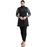 Dalaura Muslim Burkini Swimsuits for Women 3-Piece Set with Hijab &ndash; Full Coverage Modest Swimwear for Women