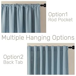 Joydeco Light Blue Curtains Dusty Blue