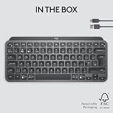 Logitech MX Keys Mini Keyboard Graphite Bluetooth Backlit UK Layout view 12