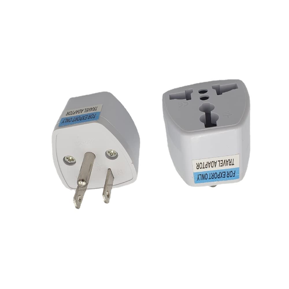 Photo 1 of Komsunma Universal Input UK/EU/AU/Asia to USA/Canada/Mexico Adapter Travel Power Plug Adapter Converters?White, 2 Packs?