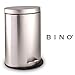 BINO Stainless Steel 3 Gallon / 12 Liter Oval Step Trash Can, Brushed Nickel