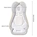 Portable Newborn Baby Head Support, Baby Bed Mattress, Infant Sleep Positioner, Untra Soft and Breathable Baby Bed Pillow for Newborn Baby and Infant, Infant Co Sleeper (Grey)