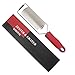 Fine Lemon Zester Cheese Grater Sharp Stainless Steel Blade Easy To Use On Parmesan, Citrus, Ginger, Garlic, Nutmeg, Food, Coconut, Chocolate Soft Red Handle Plus Safety Cover