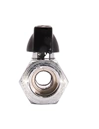 durachoice 1 4" Mini latón válvula de bola bañado en cromo, hembra x hembra NPT