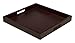 Simply Bamboo BDTS16 Espresso Brown Bamboo Wood Square Serving Tray | Decorative Platters for Ottoman | Kitchen Tabletop | Coffee Tray - 16