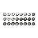Number Brads by Tim Holtz Idea-ology, 24 per Pack, 0.5-Inch, Antique Nickel Finish, TH93123
