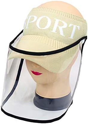 Fd サンバイザー 透明フェイスカバー 帽子 飛沫防止 フェイスガード 対応頭囲 56cm 58cm ハット 花粉症対策 高い素材 ベージュ