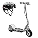Razor E325 Adult & Teen Ride On 24V High-Torque Motorized Powered Electric Scooter, Speeds up to 15 MPH with Brakes and Safety Helmet, Silver