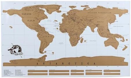 World Scratch Wall Map Poster In Tube