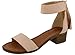 Top Moda Women's Tassel Fringe Zip Back Block Heel Sandal