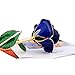 Long Stem Blue Rose Flower With Thorns Dipped in 24k Gold and Last Forever, Love To Her Packing Box (Blue)