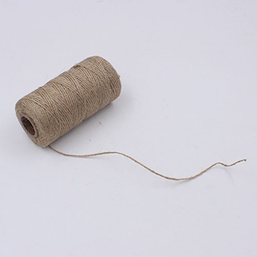 Zicome Natural Jute Twine for Crafts Decoration Gift Wrapping Gardening Applications, Rolls of 4, Total 1200 Feet - Thumbnail 3