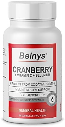Belnys – Cranberry, Vitamin C &amp; Selenium – Immune System Support – High Potency Supplement (90 tabs)