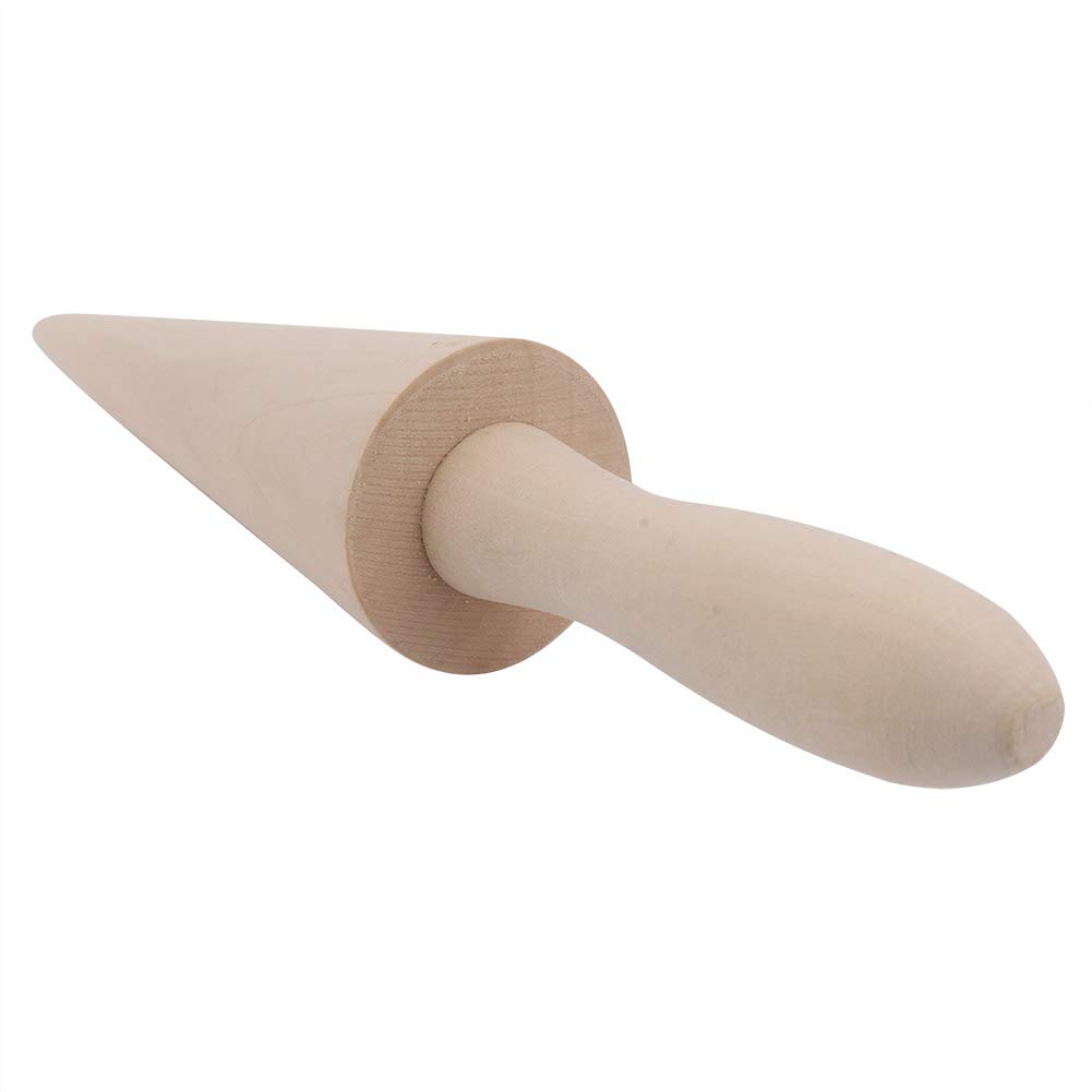 lyrlody Ice Cream Cone Molds, Wooden Cone Molds Waffle Cone Roller Ice Cream Roller Maker Cone DIY Cooking Baking Tools Cake Decorating Kit Cone Shaper DIY for Home Kitchen 9.1×1.8×1.8in