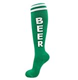 Beer Unisex Knee High Tube Socks in Various Colors (Green),One Size Fits Most