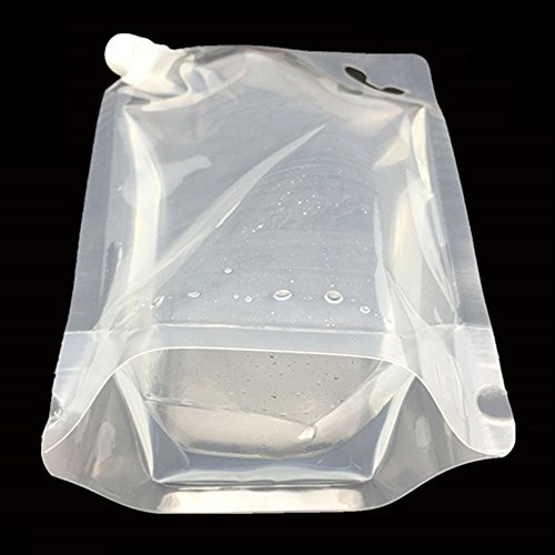 3.1x4.9 inch 50 Pieces 100 ML Clear Plastic Retail Stand up Liquid Juice Spout Bag with Oblique Mouth Portable Transparent Poly Beverage Drink Milk Empty Doypack Packaging Pouch - Thumbnail 2